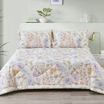 Set de Cubrecama Gardenia Tamaño King Estampado Floral Multicolor