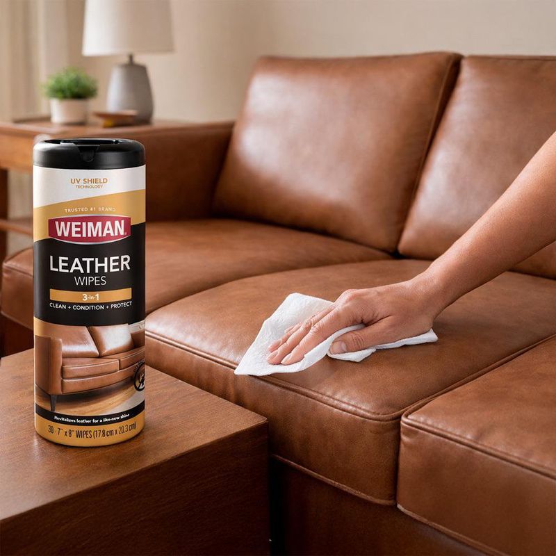 Toallitas para Limpieza de Cuero Weiman 3 en 1 con Protección UV 30 Piezas
