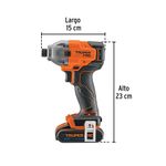 Destornillador de Impacto Inalámbrico de 1/4 Plg 20 V