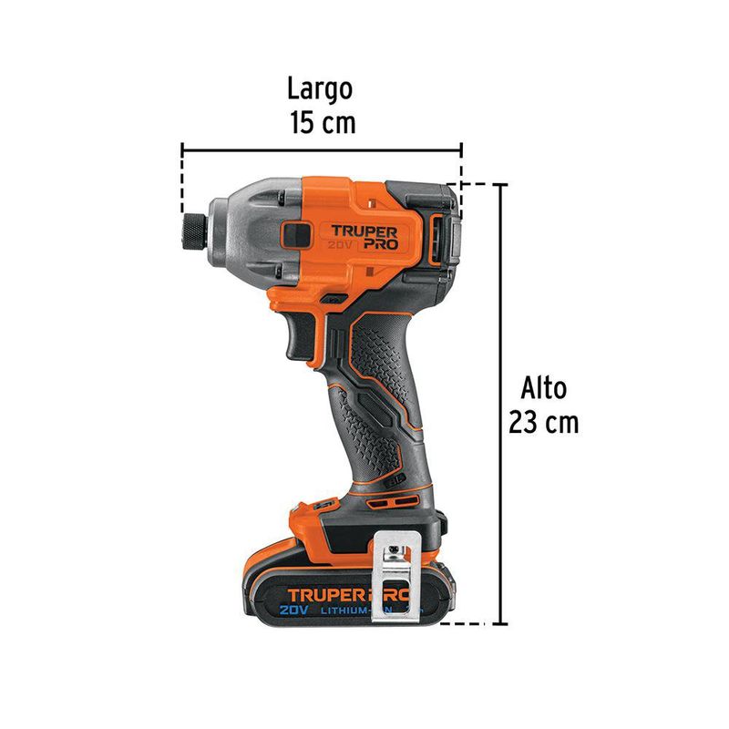 Destornillador de Impacto Inalámbrico de 1/4 Plg 20 V