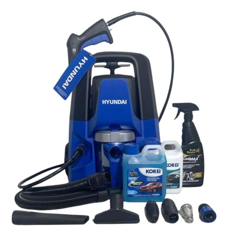 Hidrolavadora Hyundai 4 en 1 Quad130 Superfull de 1885 PSI con Kit Limpieza