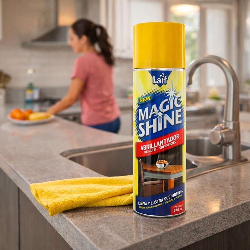 Abrillantador en Aerosol Laif Magic Shine Multisuperficies de 510 ml