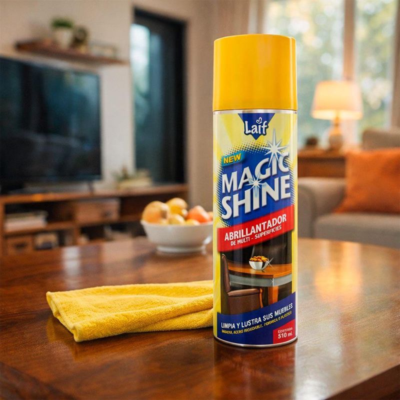 Abrillantador en Aerosol Laif Magic Shine Multisuperficies de 510 ml