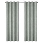 Cortina Black Out con Ojales de Metal Color Gris 137 x 228 Cm