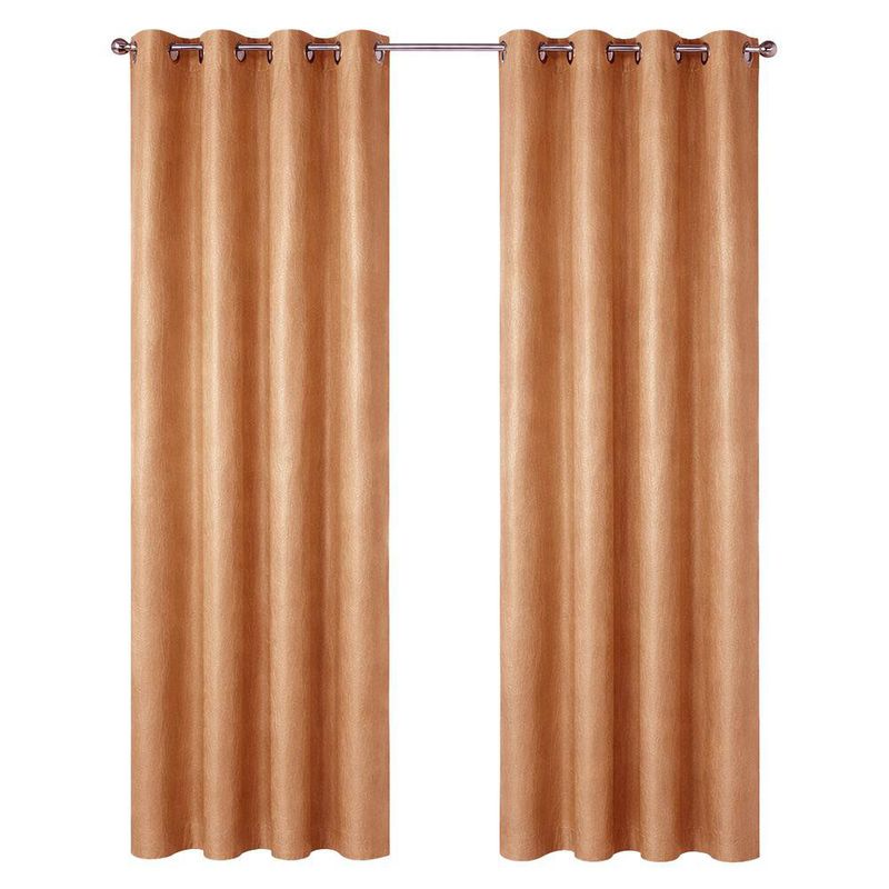 Cortina Black Out con Ojales de Metal Color Terracota 137 x 228 Cm