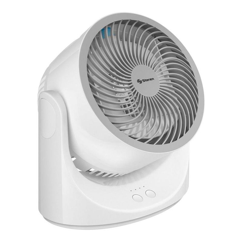 Ventilador de Escritorio de 3 Velocidades con Luz LED Color Blanco