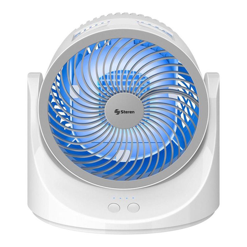 Ventilador de Escritorio de 3 Velocidades con Luz LED Color Blanco