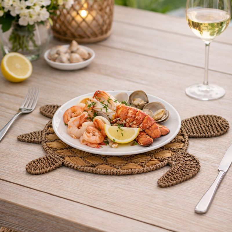 Individual Decorativo de 50 cm Diseño Tortuga Tejido Natural