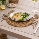 Individual Decorativo de 47 cm Diseño Cangrejo Tejido Natural