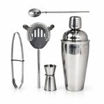 Set de 5 Piezas de Bar en Acero Inoxidable Color Plateado