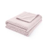 Throw Decorativo de 127 x 152 cm con Textura Suave Color Rosado
