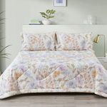 Set de Cubrecama Gardenia Tamaño Queen Estampado Floral Multicolor