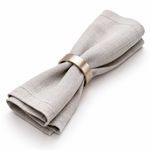 Set de 4 Anillos para Servilleta Minimalistas Color Plateado