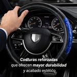 Cubre Volante para Auto Antideslizante Negro con Azul