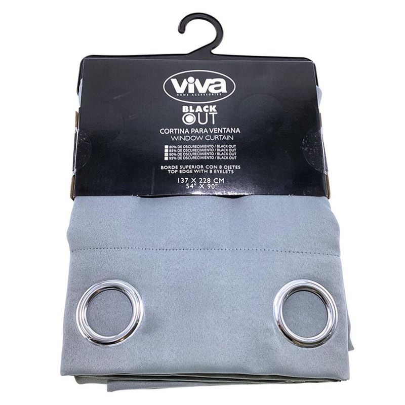 Cortina para Ventana Black Out de 137x228 Cm Color Gris