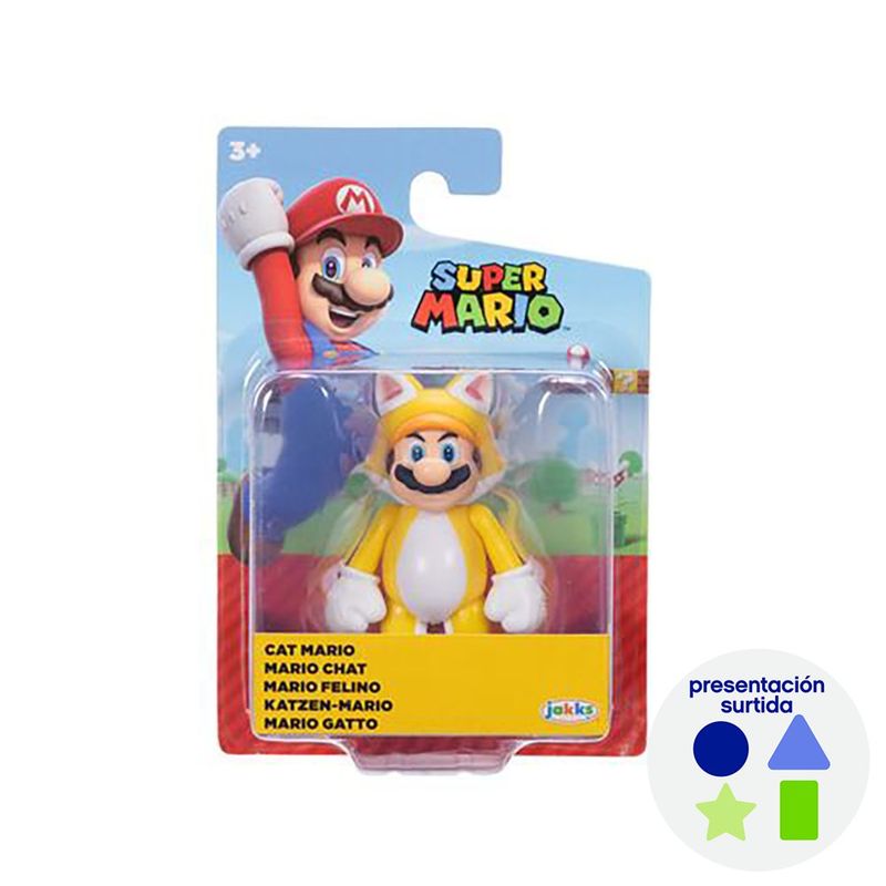 Super Mario Figura Cat Mario de 5 Plg en Diseños Surtidos
