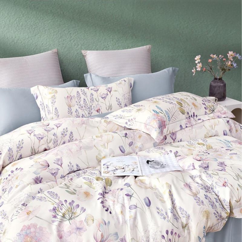 Funda de Duvet Lavander Haze Tamaño Queen Estampado Floral Multicolor