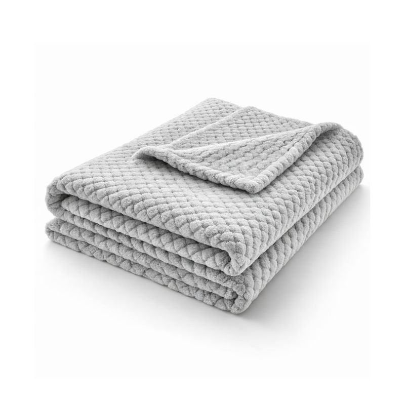 Throw Decorativo de 127 x 152 cm con Textura Suave Color Gris