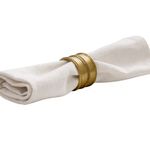 Set de 4 Anillos para Servilleta con Diseño Decorativo Color Dorado