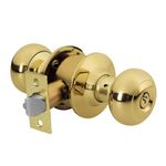 Cerradura Tipo Oval Para Entrada Latón Brillante - Hermex