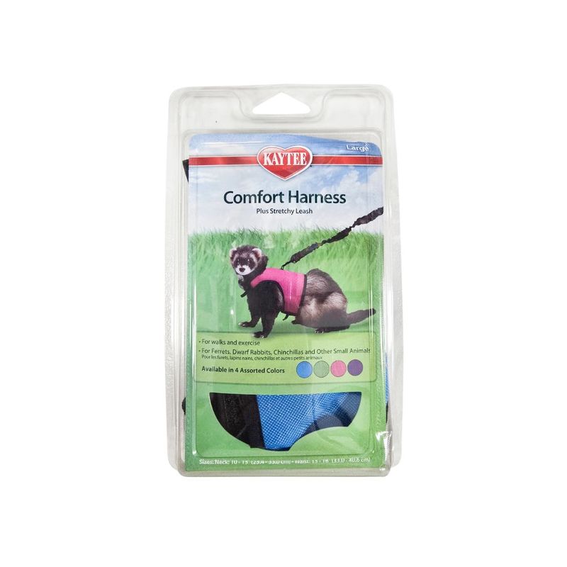 Arnés con Correa Elástica para Roedores Kaytee Comfort Talla Mediana Multicolor