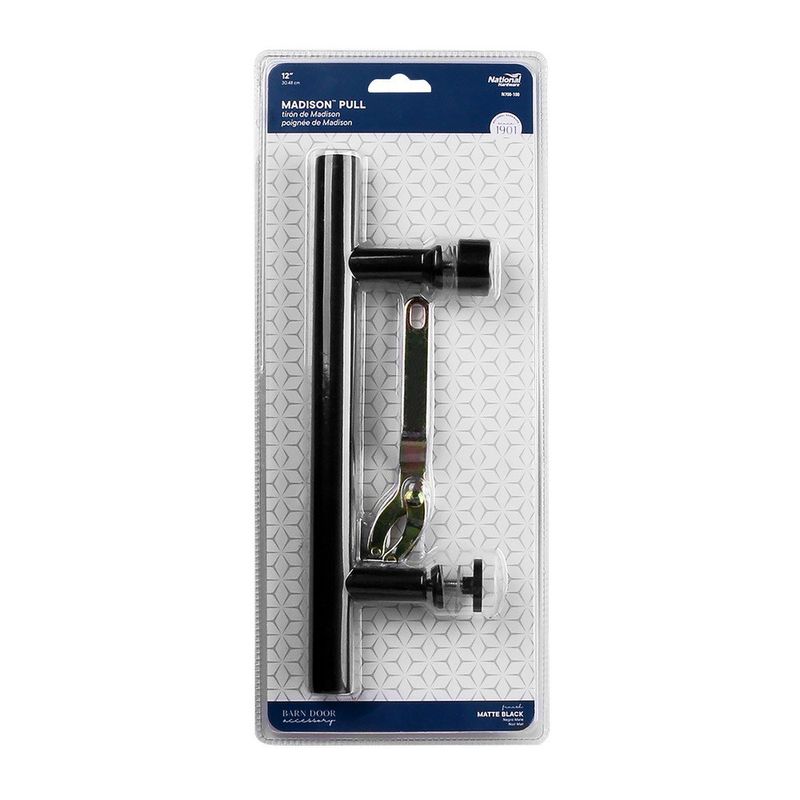 Halador Madison para Puerta Tipo Granero Color Negro Mate