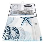 Cortina de PEVA con Ganchos para Baño de 177 x 183 cm Diseño Océano