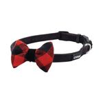 Collar Micro Suede Negro con Moño