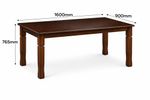 Comedor Zafiro de 6 Piezas con Mesa de 160 x 90 x 76.5 cm en Color Café