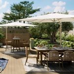 Mesa Comedor de Jardín Gaia de Aluminio 65.5 x 100 x 126 cm Color Marrón