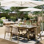 Mesa Comedor de Jardín Gaia de Aluminio 65.5 x 100 x 126 cm Color Marrón