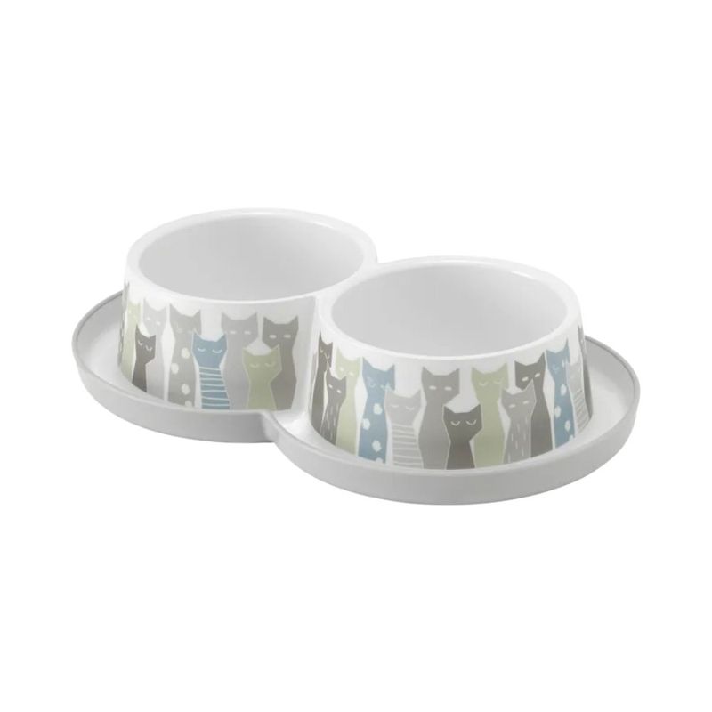 Plato Doble para Gato Trendy Dinner Maasai Antihormigas de 2 x 350 ml