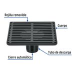Reposadera Cuadrada con Trampa 6 x 6 Plg Acero ino x idable