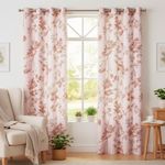 Cortina para Ventana Black Out Diseño Flores 137x228 Cm