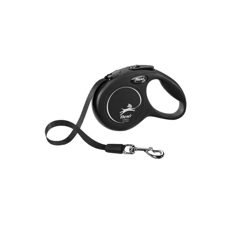 Correa Retráctil Flexi New Classic para Perro Color Negro Talla XS