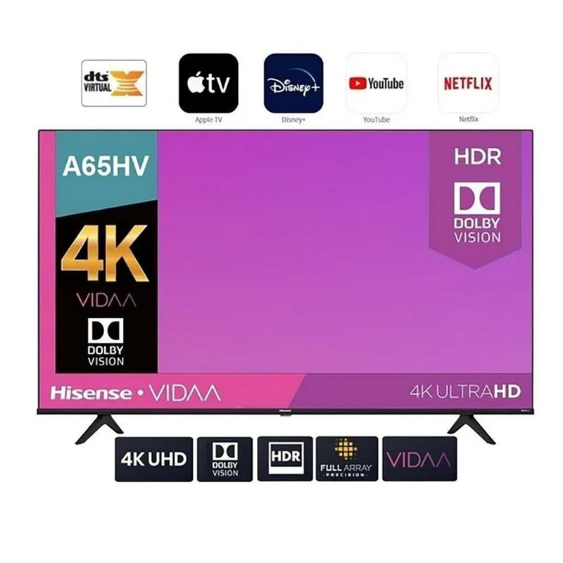 Televisor Smart TV Hisense de 50 plg UHD 4K VIDAA Dolby Vision
