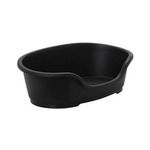 Cama Plástica Domus para Mascotas con Base Ventilada Large de 81 cm Color Negro