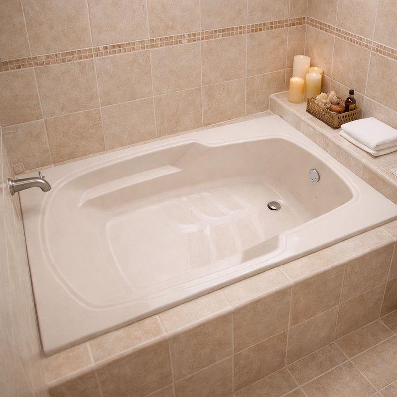Tina con Piso Antideslizante Confort Beige