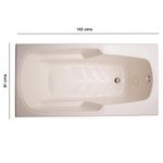 Tina con Piso Antideslizante Confort Beige