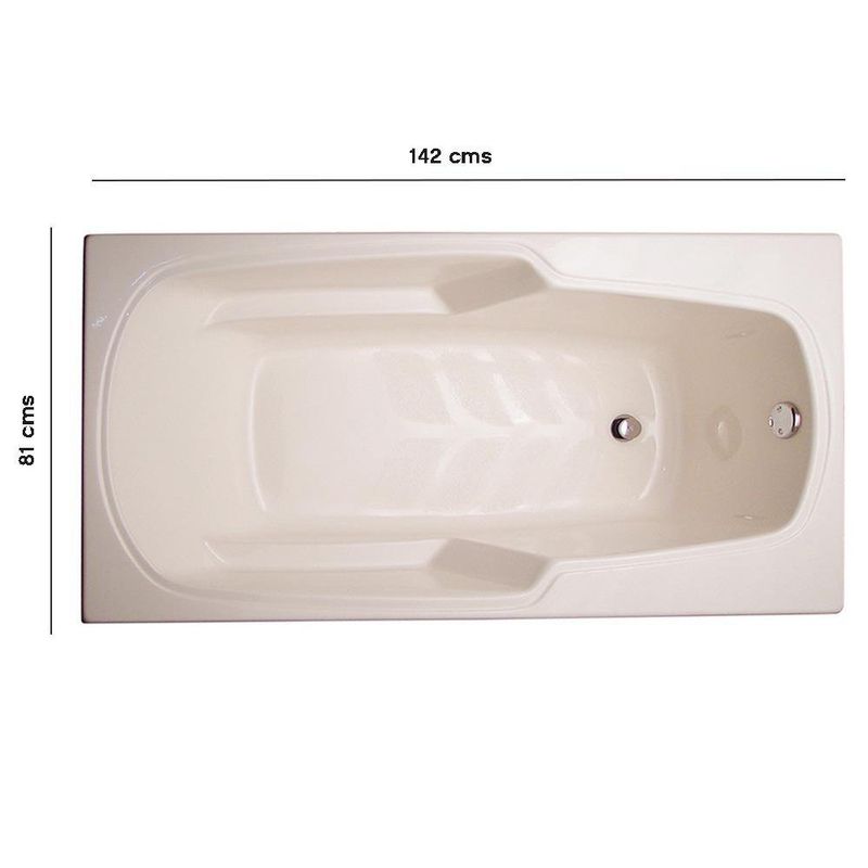 Tina con Piso Antideslizante Confort Beige