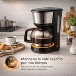Cafetera Eléctrica Morphy Richards con Jarra de Vidrio de 1.25 Litros Color Negro