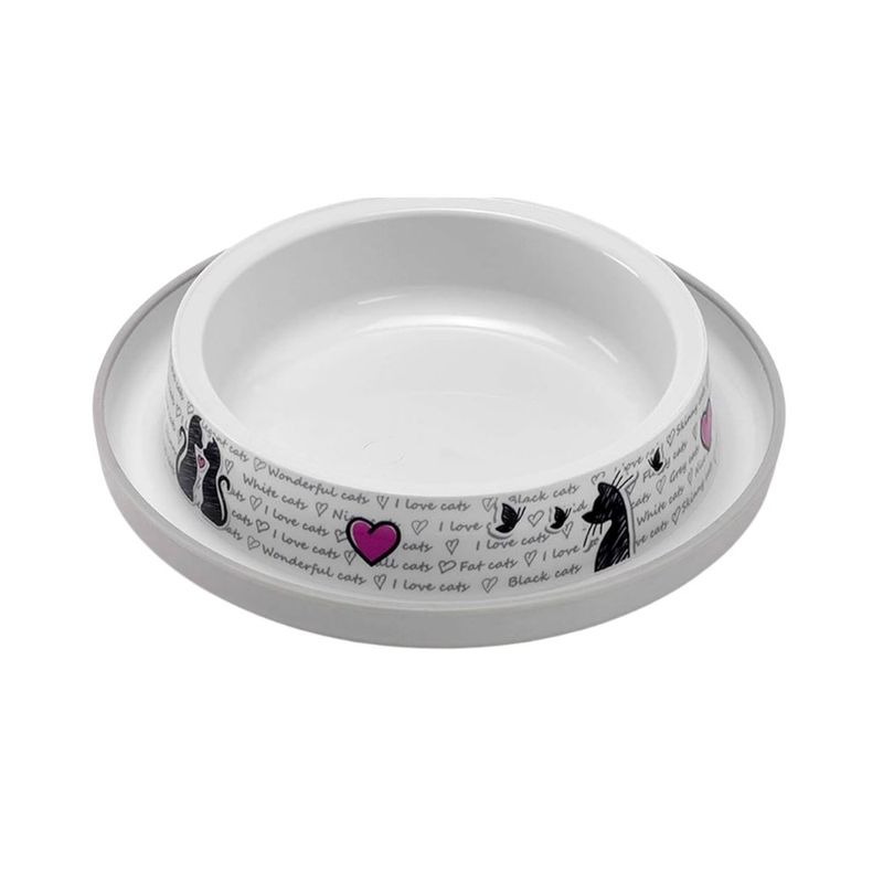 Plato Simple para Gato Trendy Dinner Cats in Love Antihormigas de 210 ml