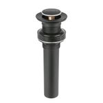 Contra para Desagüe Baño 1 1/4 Plg Tipo Botón sin Rebose Negro