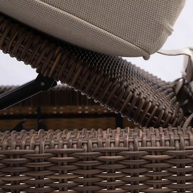 Cama Asoleadora con Cojín Nerea de Aluminio 72 x 95 x 199 cm Color Beige