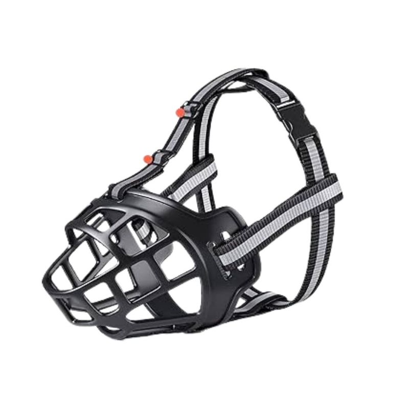 Bozal de Canasta de Caucho Color Negro No. 4