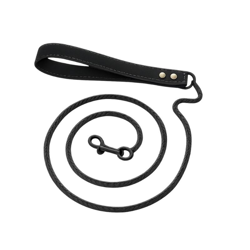 Correa para Perro Snake Chain Color Negro de 4 Mm x 120 Cm