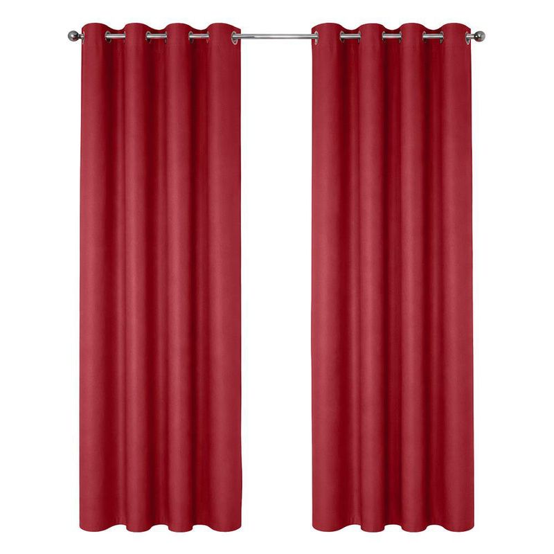 Cortina para Ventana Black Out 137x228 Cm Color Rojo