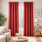 Cortina para Ventana Black Out 137x228 Cm Color Rojo