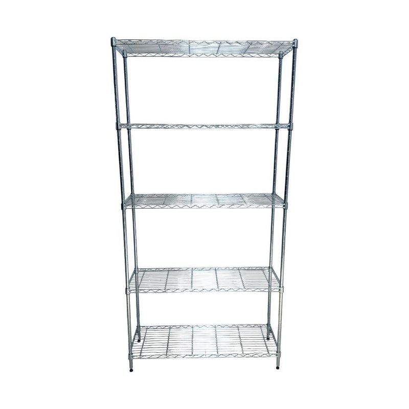 Estante Cromado Mini de 2 Niveles 1250 LB 34 x 89 x 180 cm