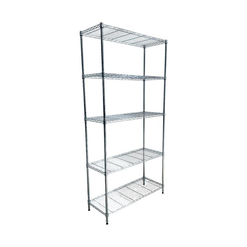 Estante Cromado Mini de 2 Niveles 1250 LB 34 x 89 x 180 cm